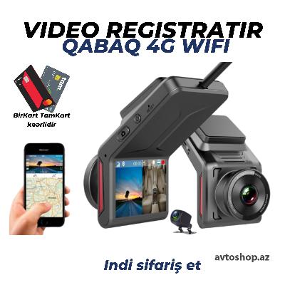 AVTOMOBIL VIDEO REGISTRATIR 2-KAMERA 4G WIFI-TOUCHSCREEN -- --